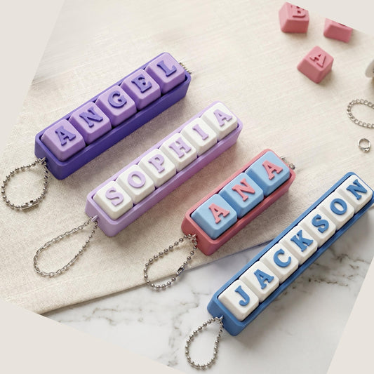 Personalized Name Keycap Keychain – Mechanical Keyboard Clicker Fidget Toy