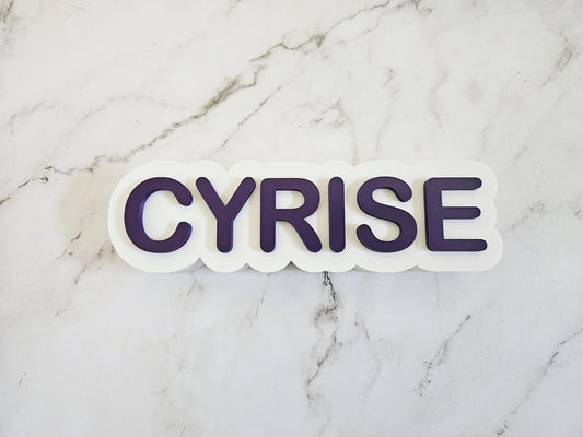 Personalized 3D Printed Name for Desk - Custom Office Desk Sign, Modern Decor