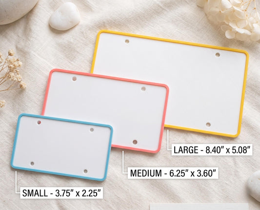 Custom Mini License Plate Keychain - Personalized Toy Car Name Tag - Kids Wagon Plate - Golf Cart Sign - Small Medium Large Custom Plate