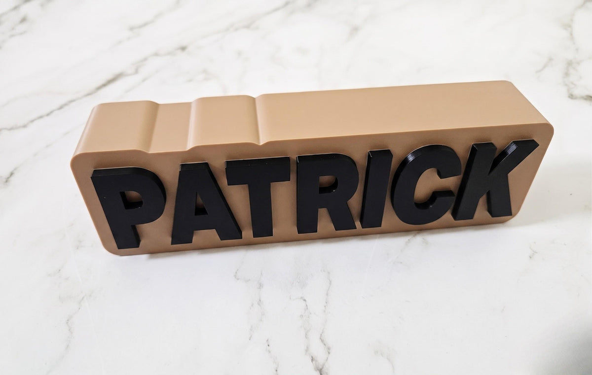 Personalized 3D Printed Name for Desk - Custom Office Desk Sign, Modern Decor