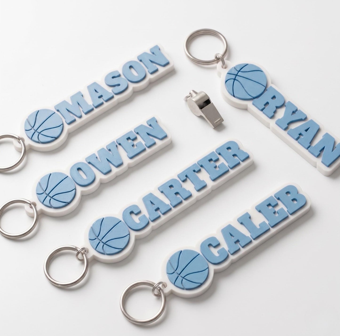 Personalized 3D Sports Keychain – Custom Name Bag Tag, Backpack Charm