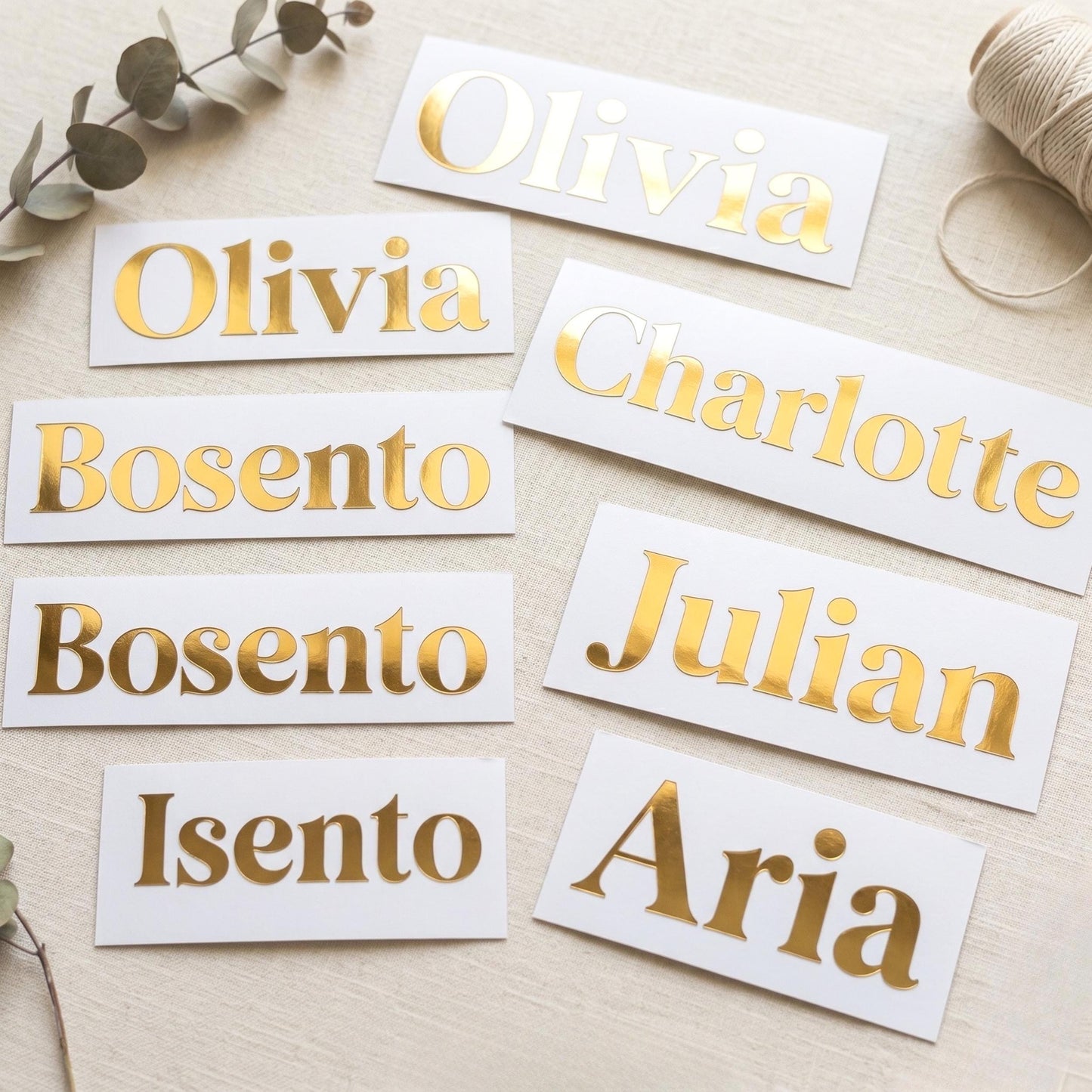 Personalized Name Vinyl Decals, Wedding and Party Stickers