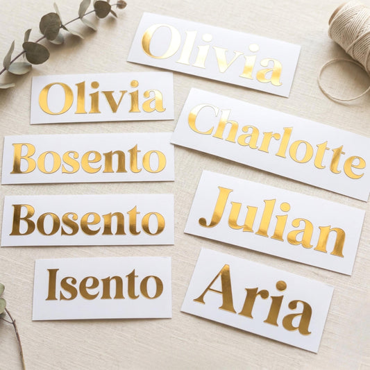 Personalized Name Vinyl Decals, Wedding and Party Stickers