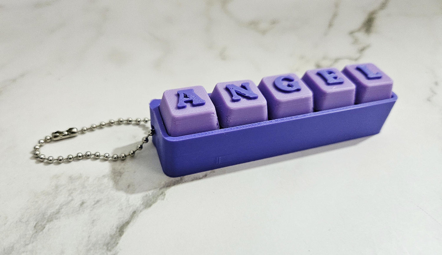 Personalized Name Keycap Keychain – Mechanical Keyboard Clicker Fidget Toy