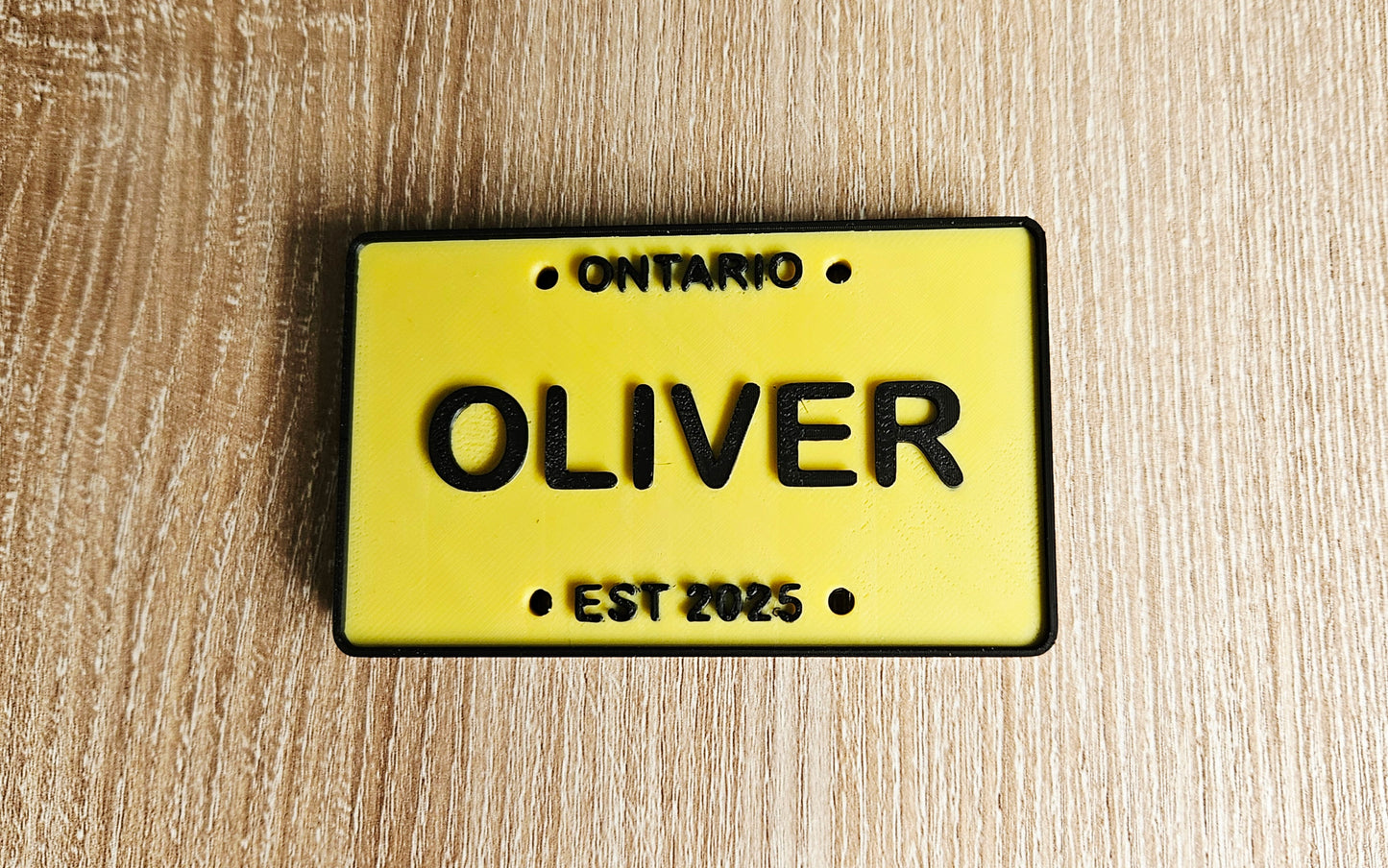 Personalized 3D Printed Custom Name License Plate Canada Provinces Kids Ride-On Bike Toy Gift
