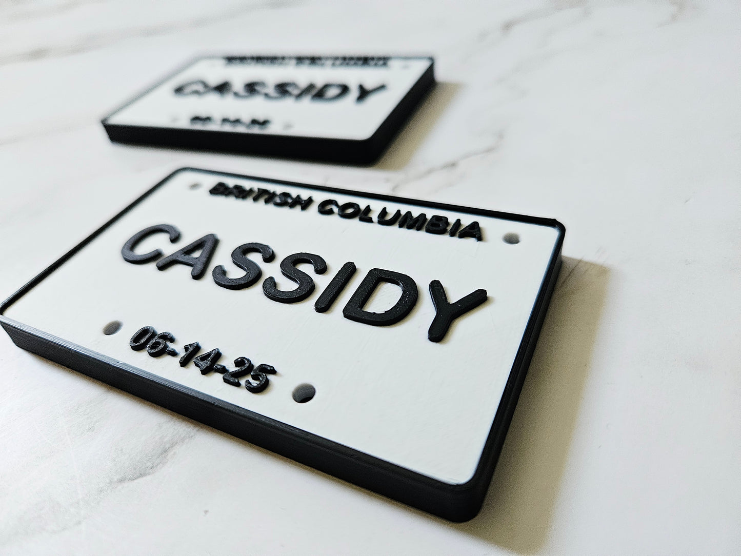 Personalized 3D Printed Custom Name License Plate Canada Provinces Kids Ride-On Bike Toy Gift