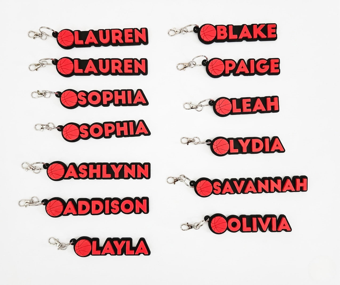 Custom Basketball Name Keychain, 3D Printed Bag Tag, Personalized Sports Team, Senior Night Gift