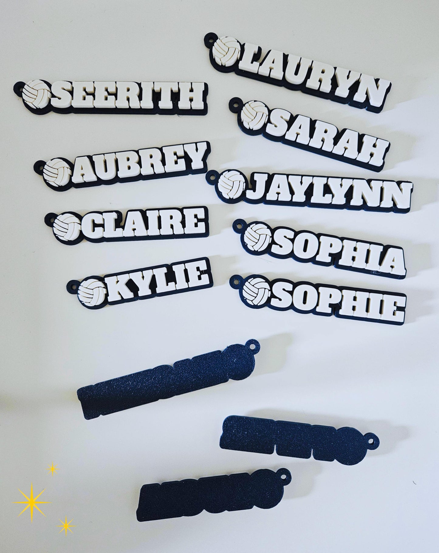 Custom Boy Name Keychain, 3D Printed Bag Tag, Sports Team Accessory