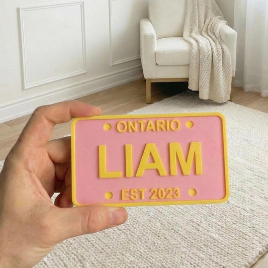Personalized 3D Printed Custom Name License Plate Canada Provinces Kids Ride-On Bike Toy Gift