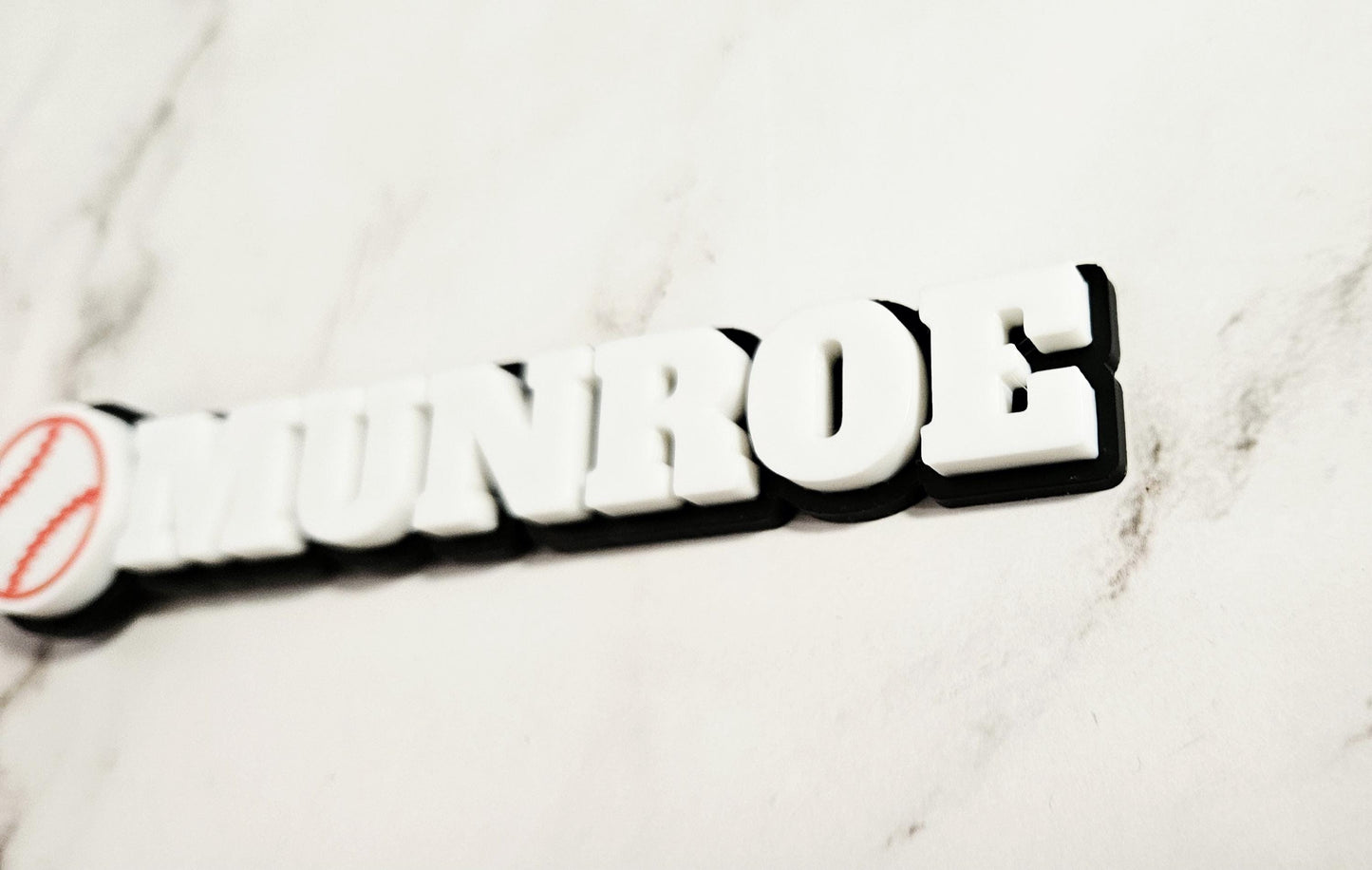 Personalized Baseball Keychain Custom Name Charm for Sports Team Gifts and School Backpacks