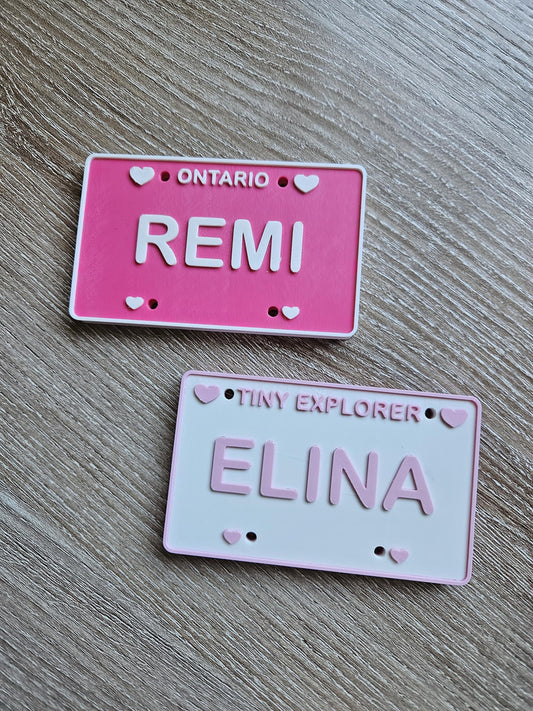 Personalized 3D Printed Custom Name License Plate Canada Provinces Kids Ride-On Bike Toy Gift