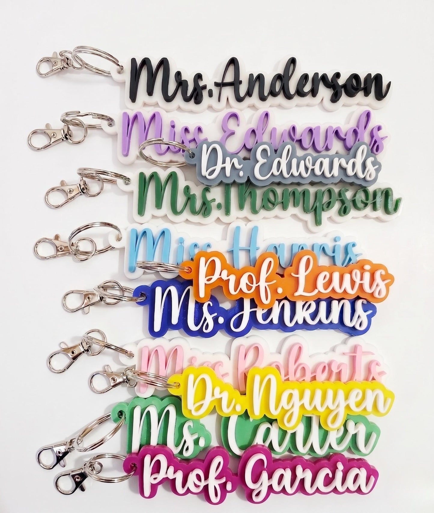 Custom 3D Printed Keychain, Personalized Name Key Ring, Backpack Tag, Bulk Orders