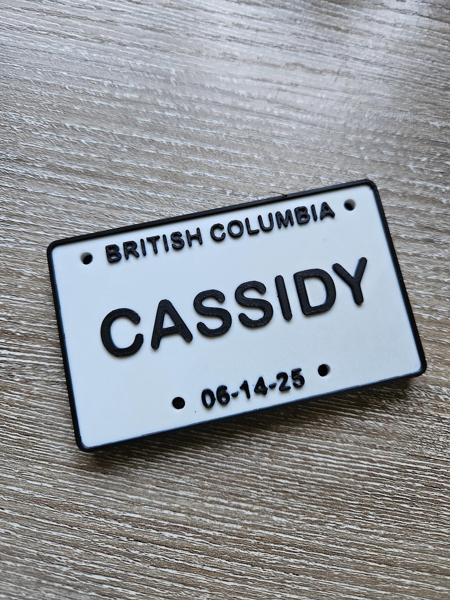 Personalized 3D Printed Custom Name License Plate Canada Provinces Kids Ride-On Bike Toy Gift