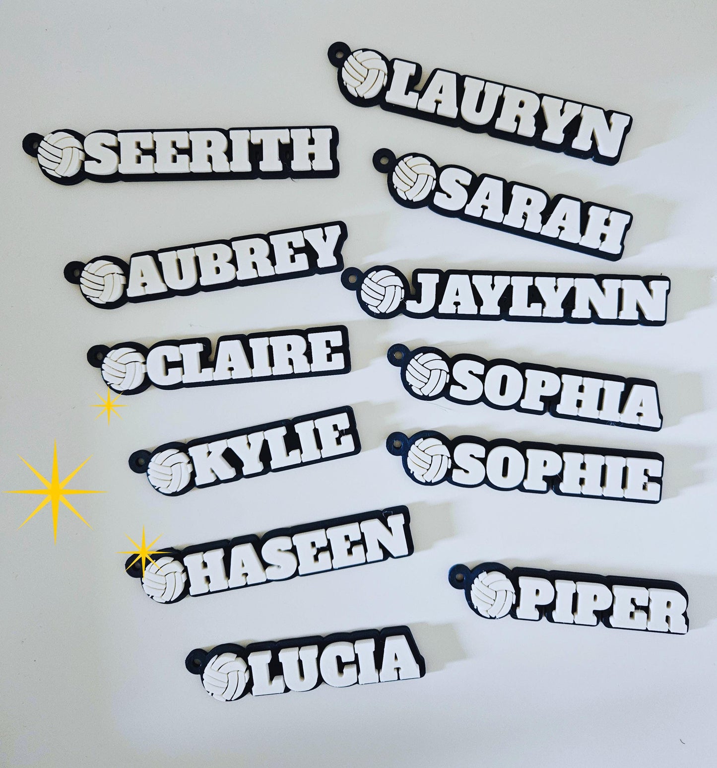 Custom Boy Name Keychain, 3D Printed Bag Tag, Sports Team Accessory