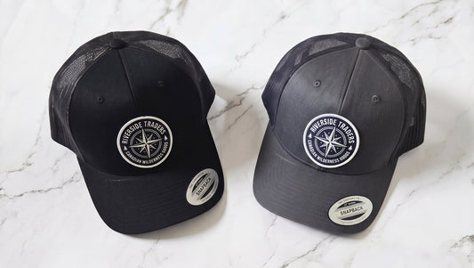 Custom Logo Trucker Hat, Full Color UV Print Leather Patch, Promotional Merch
