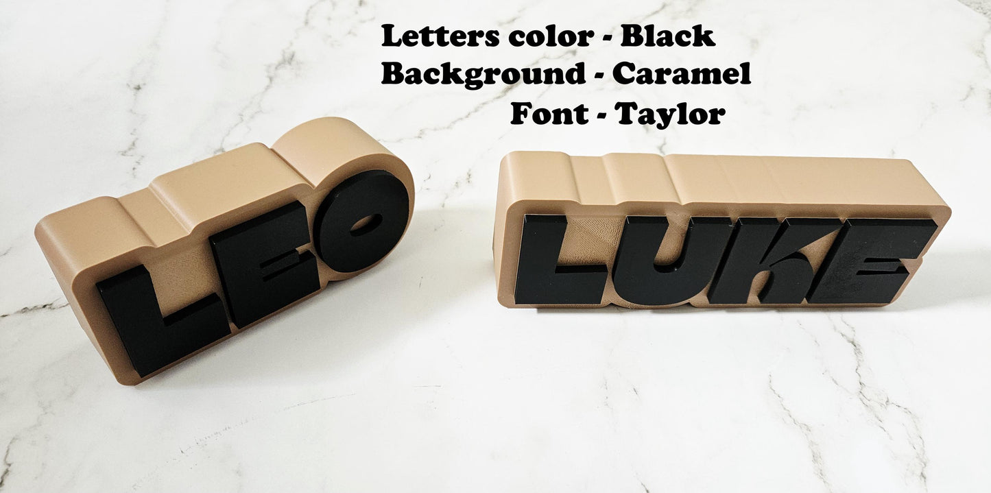 Personalized 3D Printed Name Plate – Modern Desk Sign, Office Decor