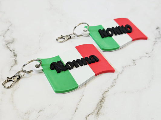 Custom Waving Flag Keychain – Personalized Name Luggage Tag, Matte Finish Bag Charm
