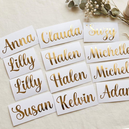 Personalized Name Vinyl Decals, Wedding and Party Stickers