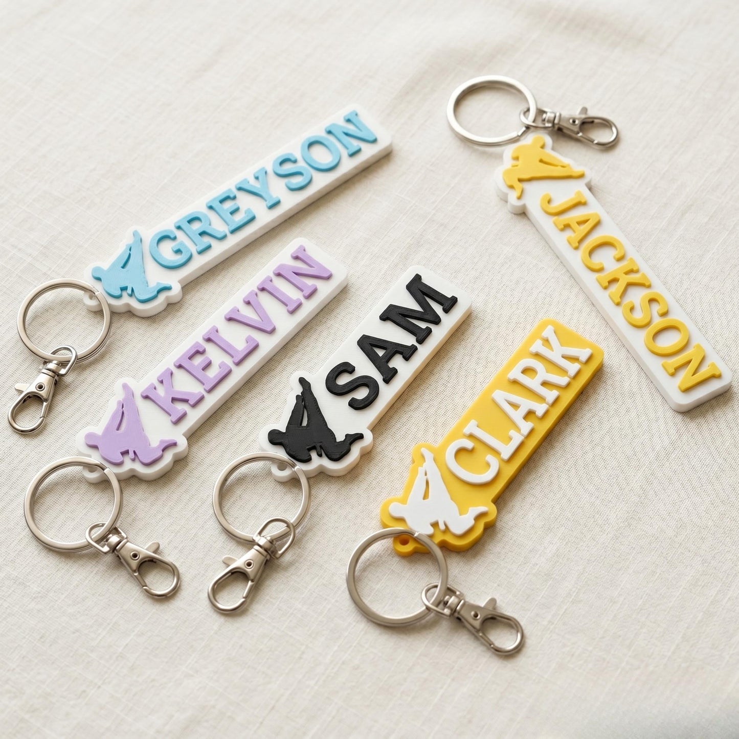 Personalized Karate Keychain -  3D Printed Custom Name Tag, Martial Arts Gift