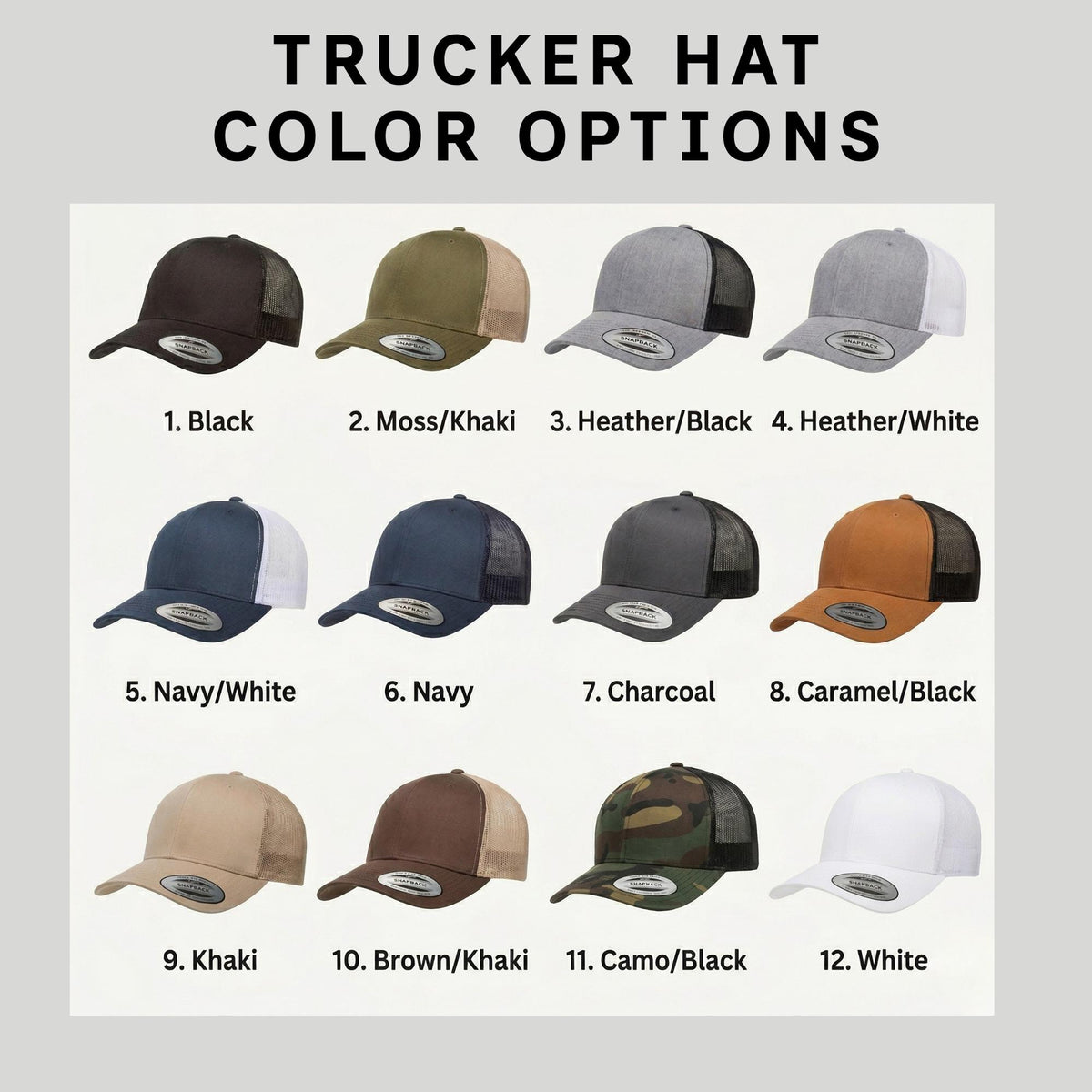 Custom Logo Trucker Hat, Full Color UV Print Leather Patch, Promotional Merch
