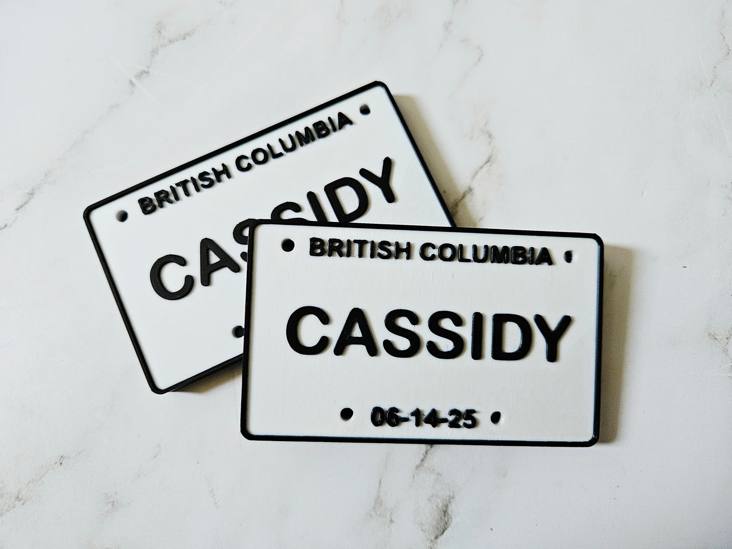 Personalized 3D Printed Custom Name License Plate Canada Provinces Kids Ride-On Bike Toy Gift