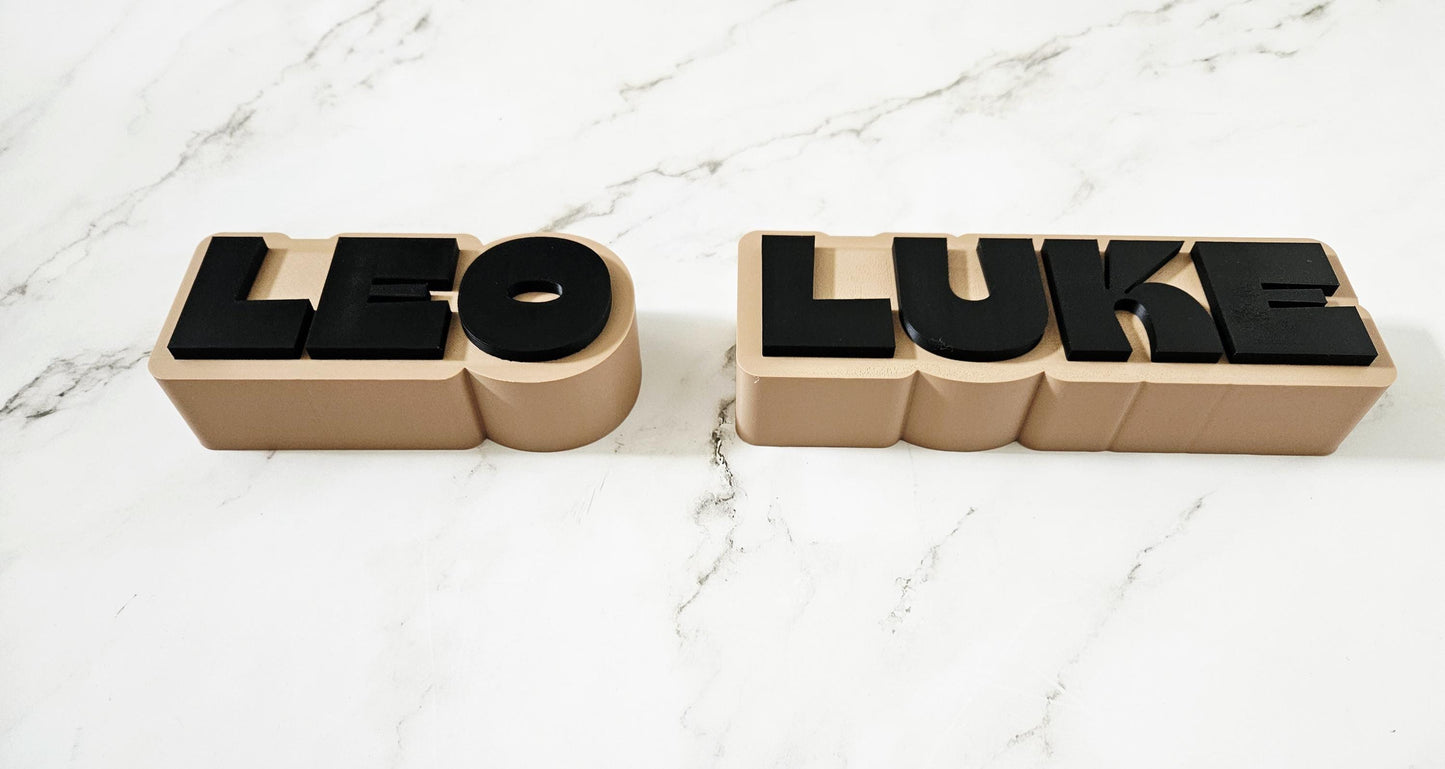 Personalized 3D Printed Name Plate – Modern Desk Sign, Office Decor