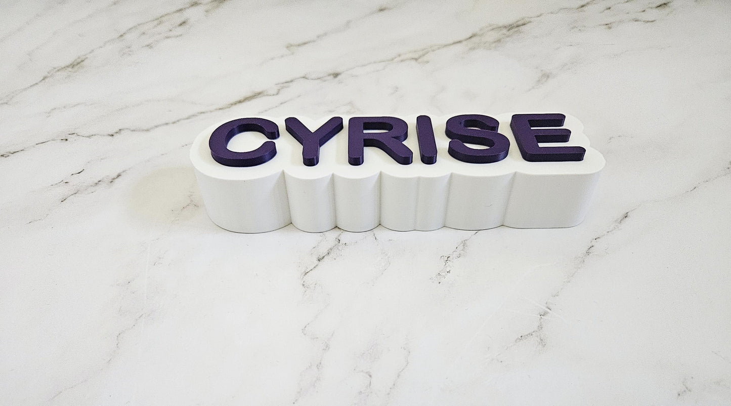 Personalized 3D Printed Name for Desk - Custom Office Desk Sign, Modern Decor
