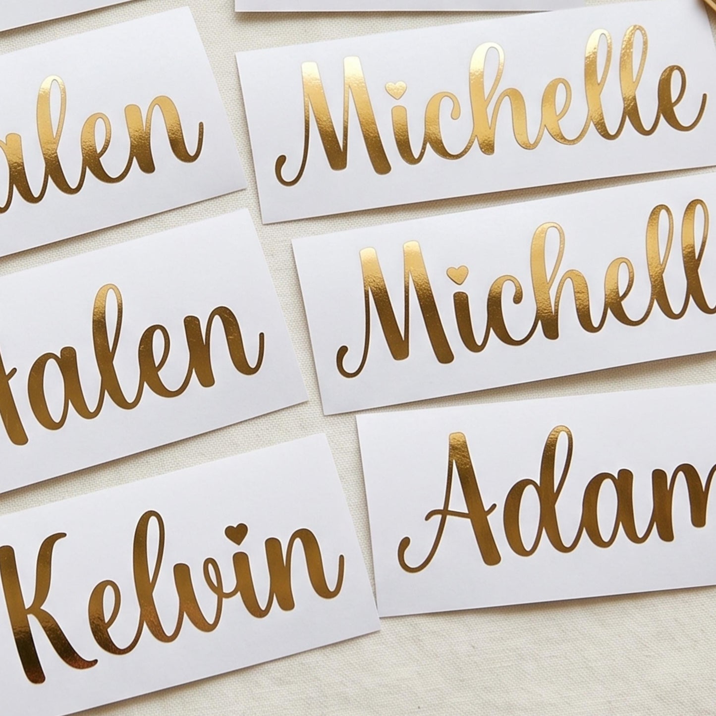 Personalized Name Vinyl Decals, Wedding and Party Stickers
