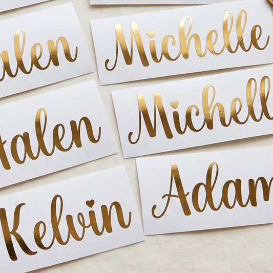 Personalized Name Vinyl Decals, Wedding and Party Stickers