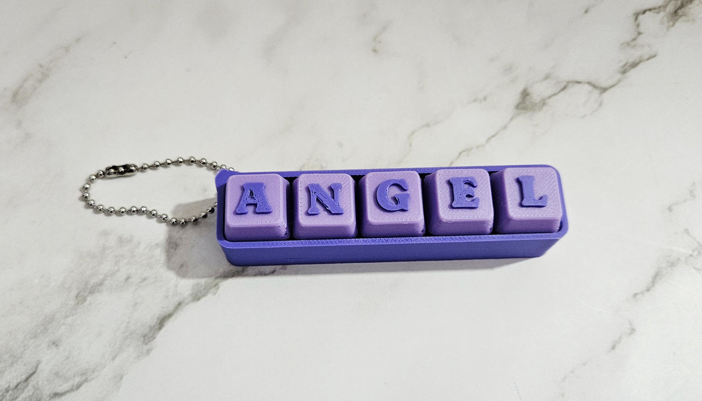 Personalized Name Keycap Keychain – Mechanical Keyboard Clicker Fidget Toy