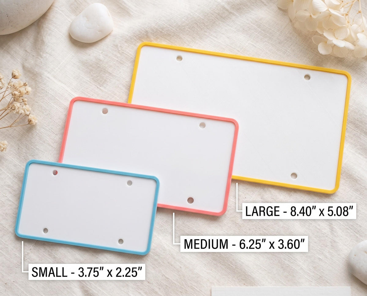 Custom Mini License Plate Keychain - Personalized Toy Car Name Tag - Kids Wagon Plate - Golf Cart Sign - Small Medium Large Custom Plate