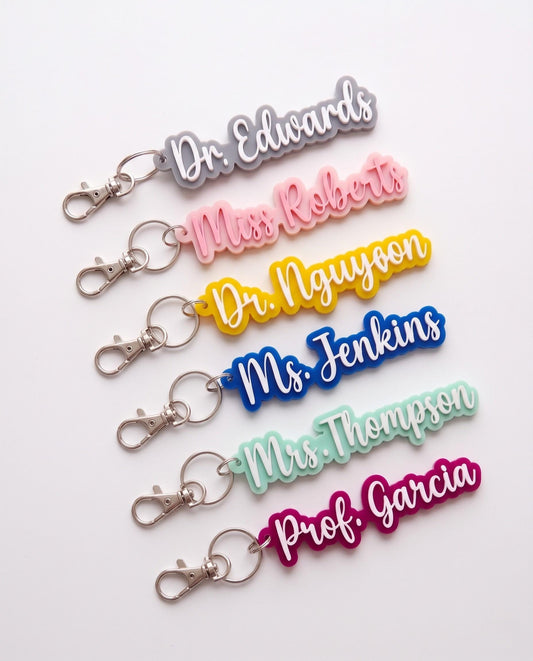 Custom 3D Printed Keychain, Personalized Name Key Ring, Backpack Tag, Bulk Orders