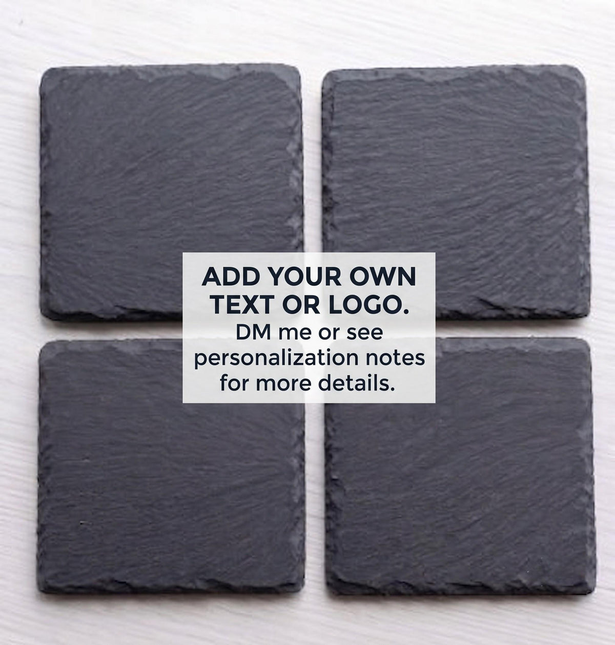 Personalized Slate Coasters – Laser Engraved Nature Wildlife Decor