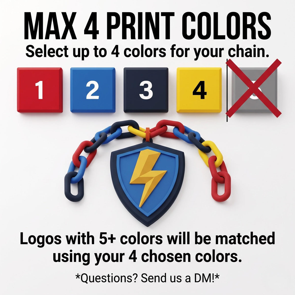 Custom 3D Printed Sports Logo Necklace, MVP Award Chain, Lightweight Pendant