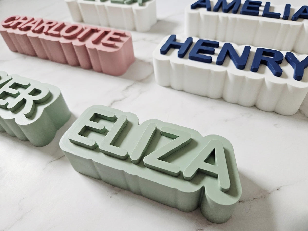 Personalized 3D Printed Name for Desk - Custom Office Desk Sign, Modern Decor