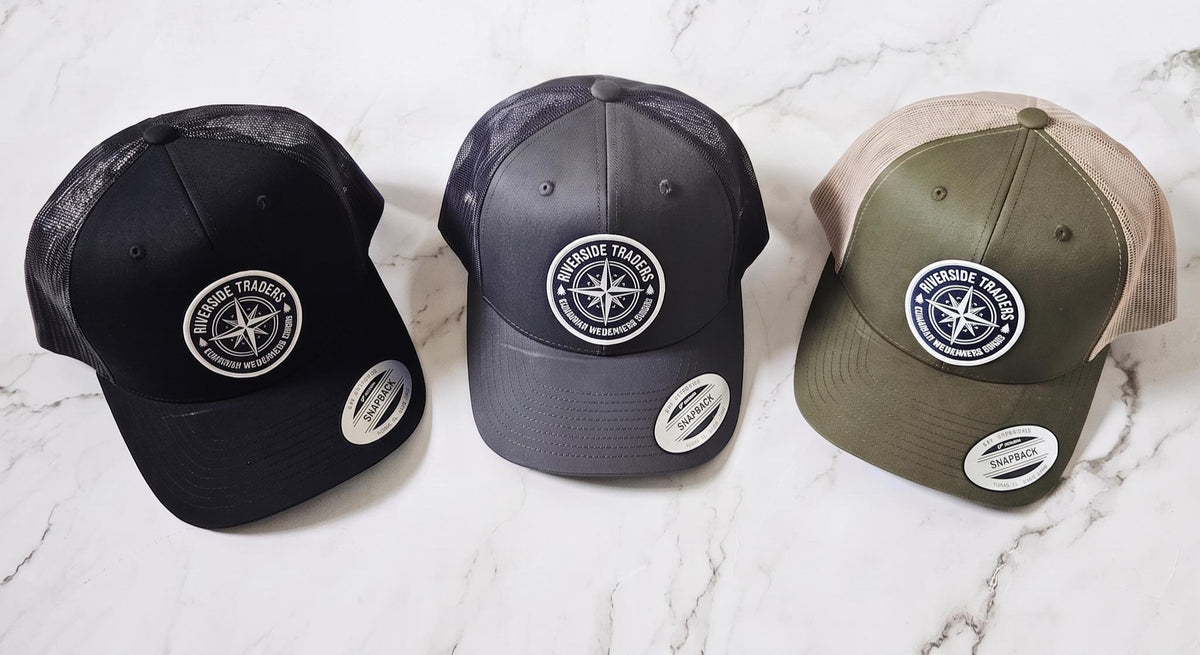 Custom Logo Trucker Hat, Full Color UV Print Leather Patch, Promotional Merch - C