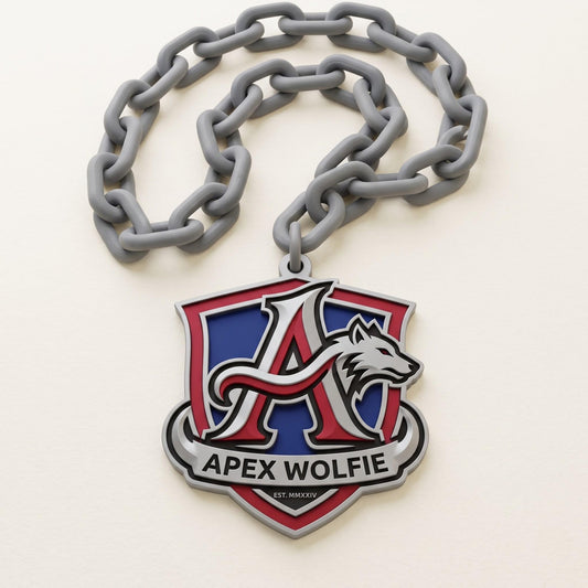 Custom 3D Printed Sports Logo Necklace, Team Spirit Chain, Soccer Championship Pendant