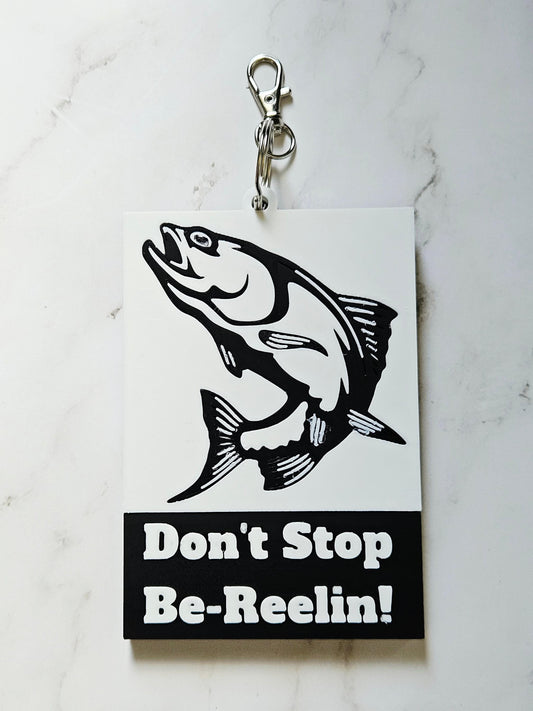 Personalized Fish Keychain with Custom Text, Custom Name Fisherman Keyring, Funny Fishing Accessories, Outdoor Angler Gift for Dad Husband