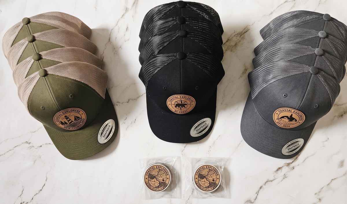 Custom Logo Trucker Hat, Full Color UV Print Leather Patch, Promotional Merch - G