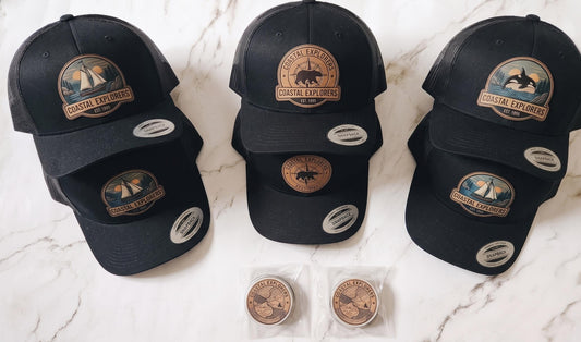 Custom Logo Trucker Hat, Full Color UV Print Leather Patch, Promotional Merch - G