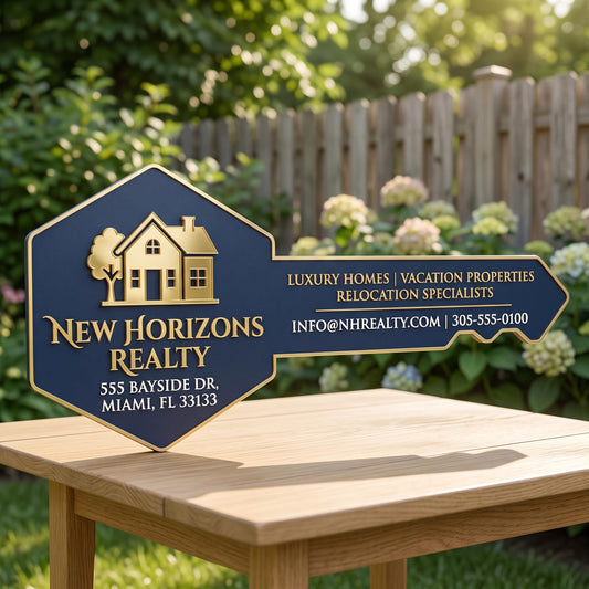 Custom Realtor Key Sign, 3D Acrylic Closing Photo Prop, Personalized Real Estate Sold Plaque, Broker Settlement Gift, Marketing Sign